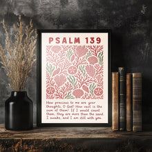 Psalm 139 Coastal Print Pink Christian Wall Art