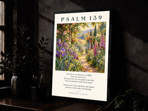 Psalm 139 Printable Wall Art, Vintage Monet Print, Bible Verse Wall Art For Christians, S-OK5OZB