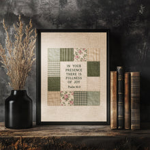Psalm 1611 Quilt Print, In Your Presence Christian Wall Art, Heirloom Bible Verse Frame-NACGFJ