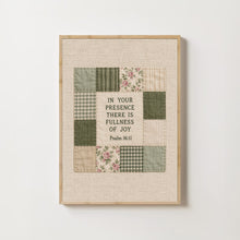 Psalm 1611 Quilt Print, In Your Presence Christian Wall Art, Heirloom Bible Verse Frame-NACGFJ