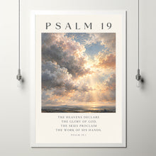 Psalm 19 Printable Wall Art, NIV, Cloud Painting Vintage Art Print, Bible Verse Poster Fo-872U4C