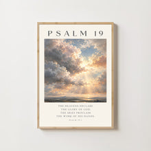 Psalm 19 Printable Wall Art, NIV, Cloud Painting Vintage Art Print, Bible Verse Poster Fo-872U4C
