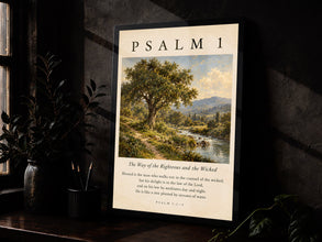 Psalm 1 Vintage Print Christian Wall Art
