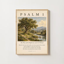 Psalm 1 Vintage Print Christian Wall Art