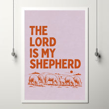 Psalm 23 Pink Vintage Christian Poster Bible Verse Wall Art (Digital Download)