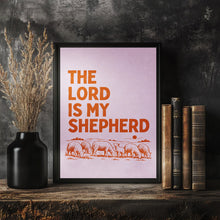Psalm 23 Pink Vintage Christian Poster Bible Verse Wall Art (Digital Download)