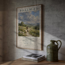Psalm 23 Scripture Wall Art, The Lord Is My Shepherd Christian Wall Art, Vintage Bible Ve-X100V2