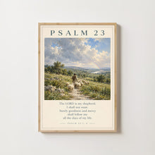 Psalm 23 Scripture Wall Art, The Lord Is My Shepherd Christian Wall Art, Vintage Bible Ve-X100V2