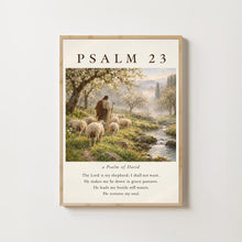 Psalm 23 Vintage Bible Verse Print Christian Wall Art