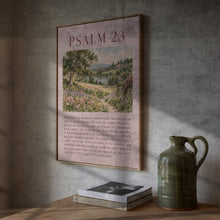 Psalm 23 Vintage Floral Print Christian Wall Art
