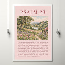 Psalm 23 Vintage Floral Print Christian Wall Art