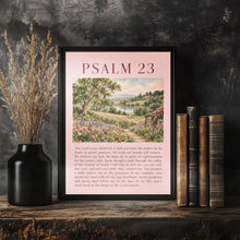 Psalm 23 Vintage Floral Print Christian Wall Art