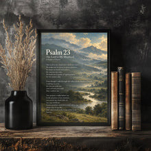 Psalm 23 Vintage Landscape Print Christian Bible Verse (Digital Download)