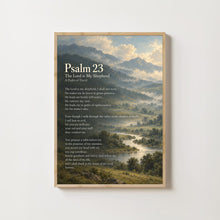 Psalm 23 Vintage Landscape Print Christian Bible Verse (Digital Download)