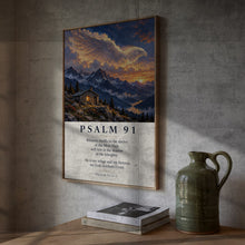 Psalm 91 Art Print Christian Christmas Gift Vintage Scripture Wall Art Bible Verse Faith-S4ETS1