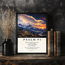 Psalm 91 Art Print Christian Christmas Gift Vintage Scripture Wall Art Bible Verse Faith-S4ETS1