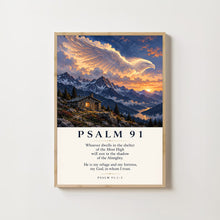 Psalm 91 Art Print Christian Christmas Gift Vintage Scripture Wall Art Bible Verse Faith-S4ETS1