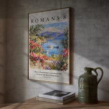 Romans 8 Watercolor Print Christian Bible Verse Wall Art (Instant Download)