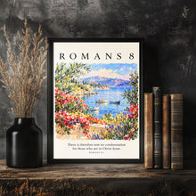 Romans 8 Watercolor Print Christian Bible Verse Wall Art (Instant Download)