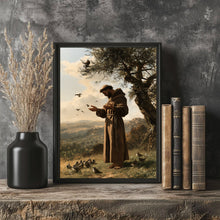 Saint Francis of Assisi Print, Sermon to the Birds, Catholic Wall Art, Franciscan Monk Painti-7PD4CI