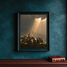 Sermon on the Mount Print, Blessed Are the Meek, Jesus Teaching Wall Art, Christian Home Deco-4V9BB5