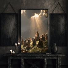 Sermon on the Mount Print, Blessed Are the Meek, Jesus Teaching Wall Art, Christian Home Deco-YITEGG