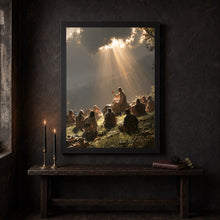 Sermon on the Mount Print, Blessed Are the Meek, Jesus Teaching Wall Art, Christian Home Deco-YITEGG