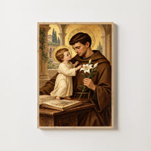 St Anthony of Padua and Jesus Painting Digital Download Faith & Inspiration Christian Wal-QRLGJN