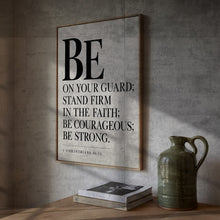Stand Firm in the Faith - 1 Corinthians 16 13 - Christian Typography Print