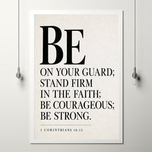 Stand Firm in the Faith - 1 Corinthians 16 13 - Christian Typography Print