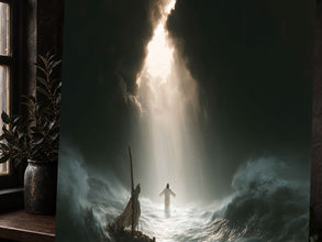 Jesus Walking on Water Print – Matthew 14:25 Light in the Storm