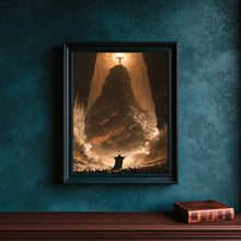 The Beckoning Vintage Art Poster Print Dark Academia Religious Occult