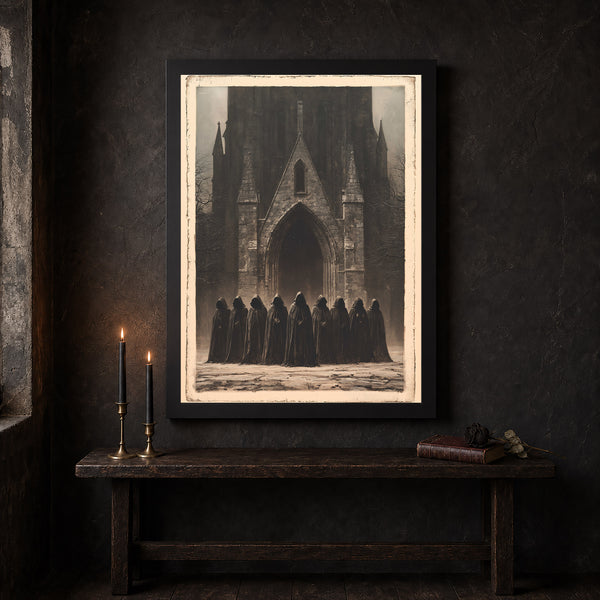 The Cult, Vintage photography, Dark Academia, Gothic Home Decor, Art Poster Print, Wicca, Wit-STQ8LM