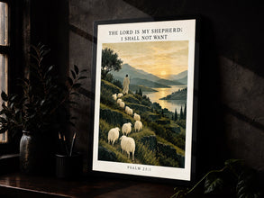 The Lord Is My Shepherd I Shall Not Want - Psalm 23 1 - Christian Wall Art
