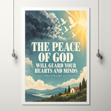 The Peace of God Will Guard Your Hearts and Minds - Philippians 4 7 - Bible Art