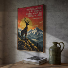 The Sovereign Lord Is My Strength - Habakkuk 3 19 - Deer Christian Poster