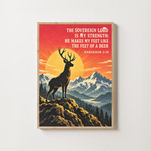 The Sovereign Lord Is My Strength - Habakkuk 3 19 - Deer Christian Poster