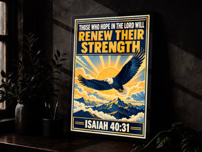 Those Who Hope in the Lord - Isaiah 40 31 - Eagle Christian Wall Art