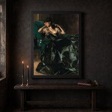 Victorian Woman Sleeping Art Print Dark Academia Gothic Decor 2