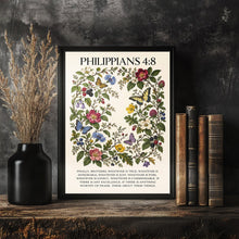 Vintage Floral Philippians 48 Print, Christian Wall Art (Digital Download)