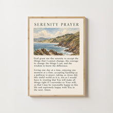 Vintage Serenity Prayer Christian Poster Landscape Bible Verse