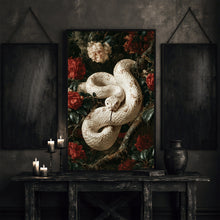 White Python Print Dark Academia Tropical Jungle Wall Art