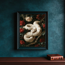 White Python Print Dark Academia Tropical Jungle Wall Art