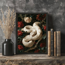 White Python Print Dark Academia Tropical Jungle Wall Art