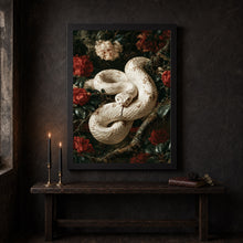 White Python Print Dark Academia Tropical Jungle Wall Art