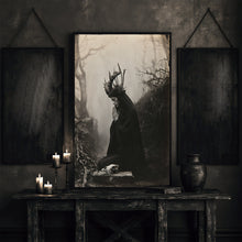 Witch Praying Art Poster Print Dark Academia Gothic Home Decor 1