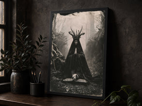 Witch Praying Art Poster Print Dark Academia Gothic Home Decor 2